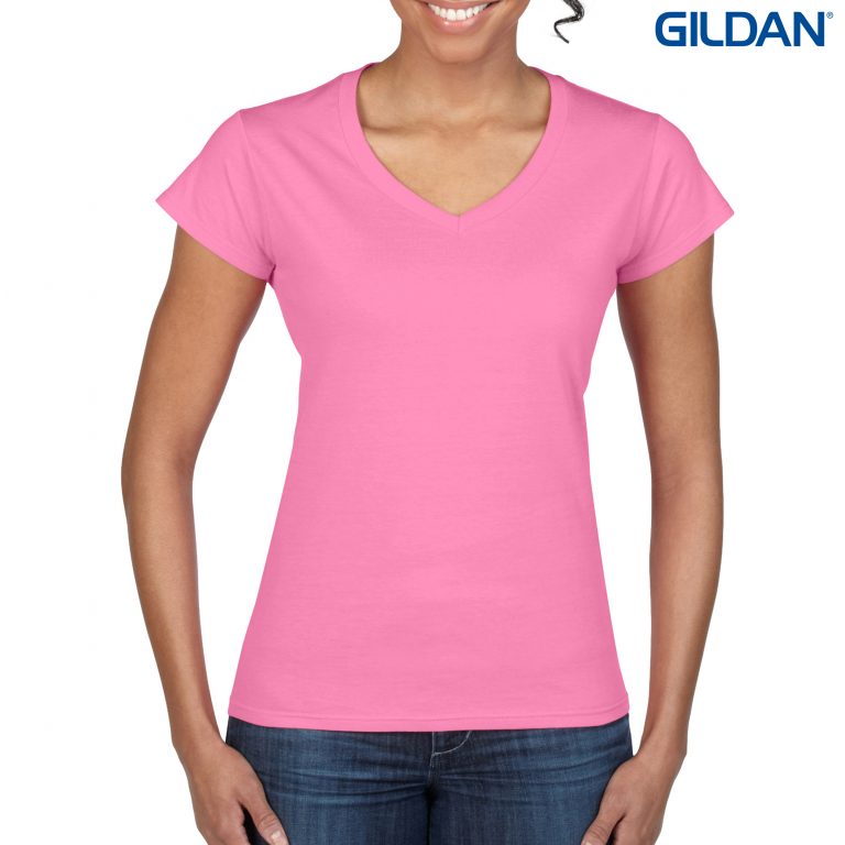 Ladies Ring Spun V-Neck - Image 5