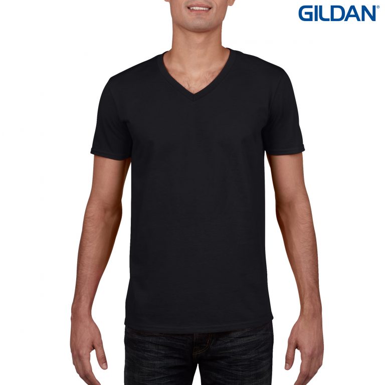 Mens Ring Spun V-Neck - Image 4