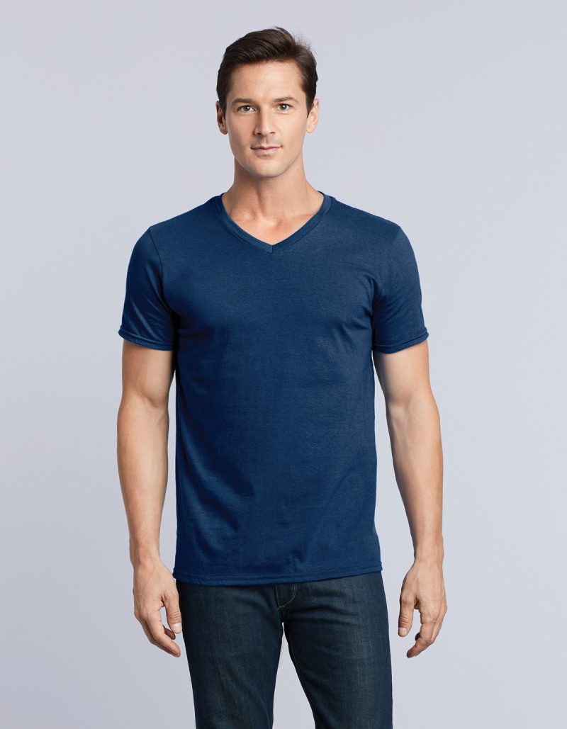 Mens Ring Spun V-Neck