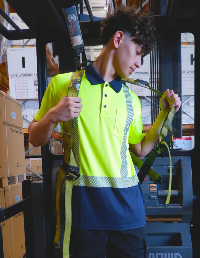 Workguard <b></noscript>Recycled</b> Hi Vis Short Sleeve Day/Night Polo