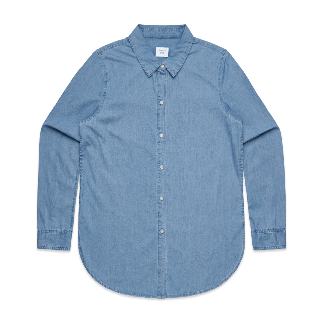 Wo's Blue Denim Shirt - 4042