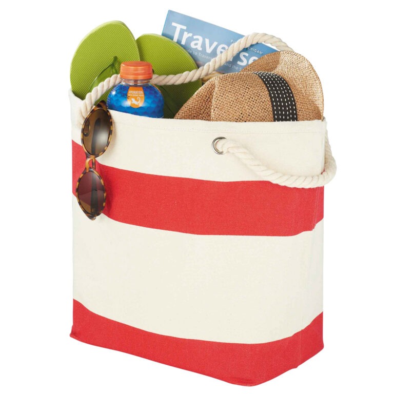 Capri Stripes Cotton Shopper Tote - Image 3