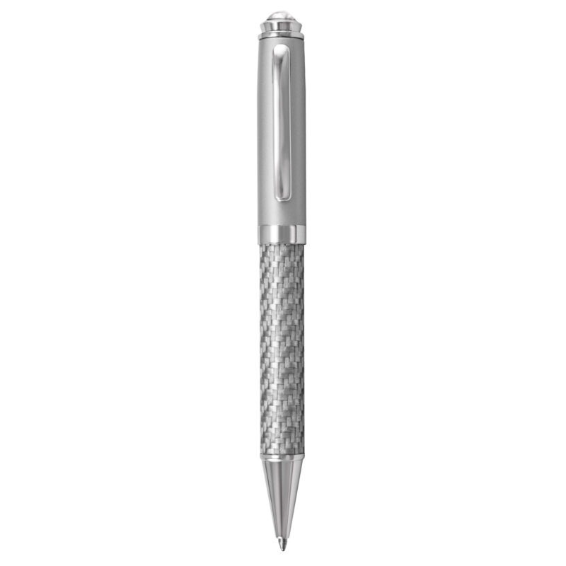 Silver Carbon Fibre Ballpoint Pen Silver Carbon Fibre Ballpoint Pen