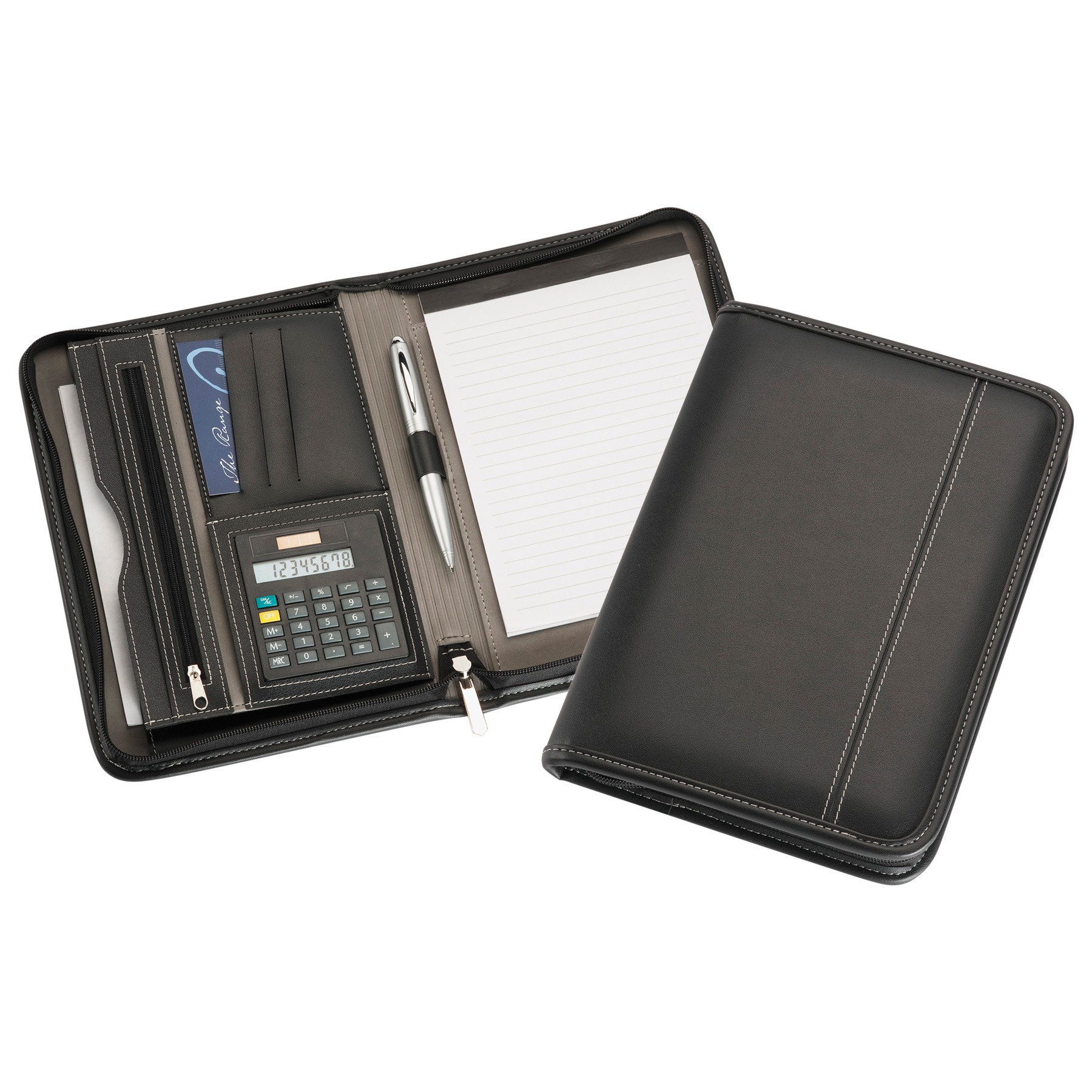 A5 Zippered Compendium with Calculator