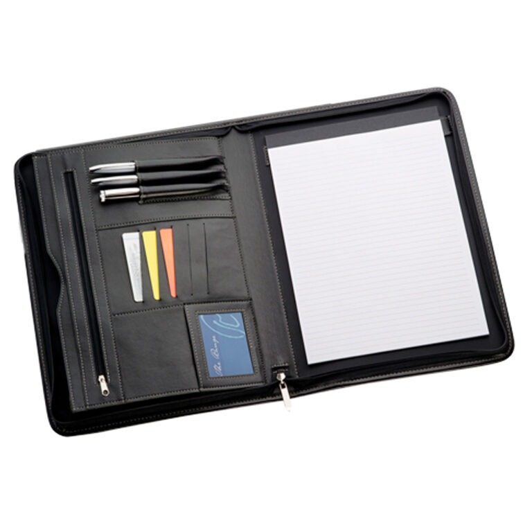 A4 Non-Leather Compendium - Black - Image 3
