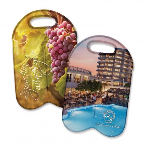 Neoprene Double Wine Cooler Bag - Full Colour Neoprene Double Wine Cooler Bag - Full Colour