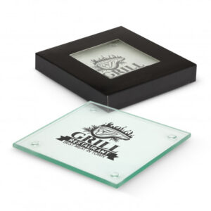 Venice Glass Coaster Set of 4 - Square Venice Glass Coaster Set of 4 - Square