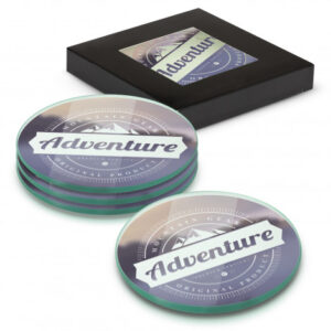 Venice Glass Coaster Set of 4 Round - Full Colour Venice Glass Coaster Set of 4 Round - Full Colour