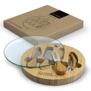 NATURA Glass & Bamboo Cheese Board NATURA Glass & Bamboo Cheese Board