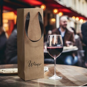 Wine Ribbon Handle Paper Bag Wine Ribbon Handle Paper Bag
