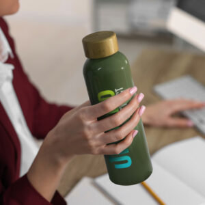 Eden Aluminium Bottle Bamboo Lid Eden Aluminium Bottle Bamboo Lid