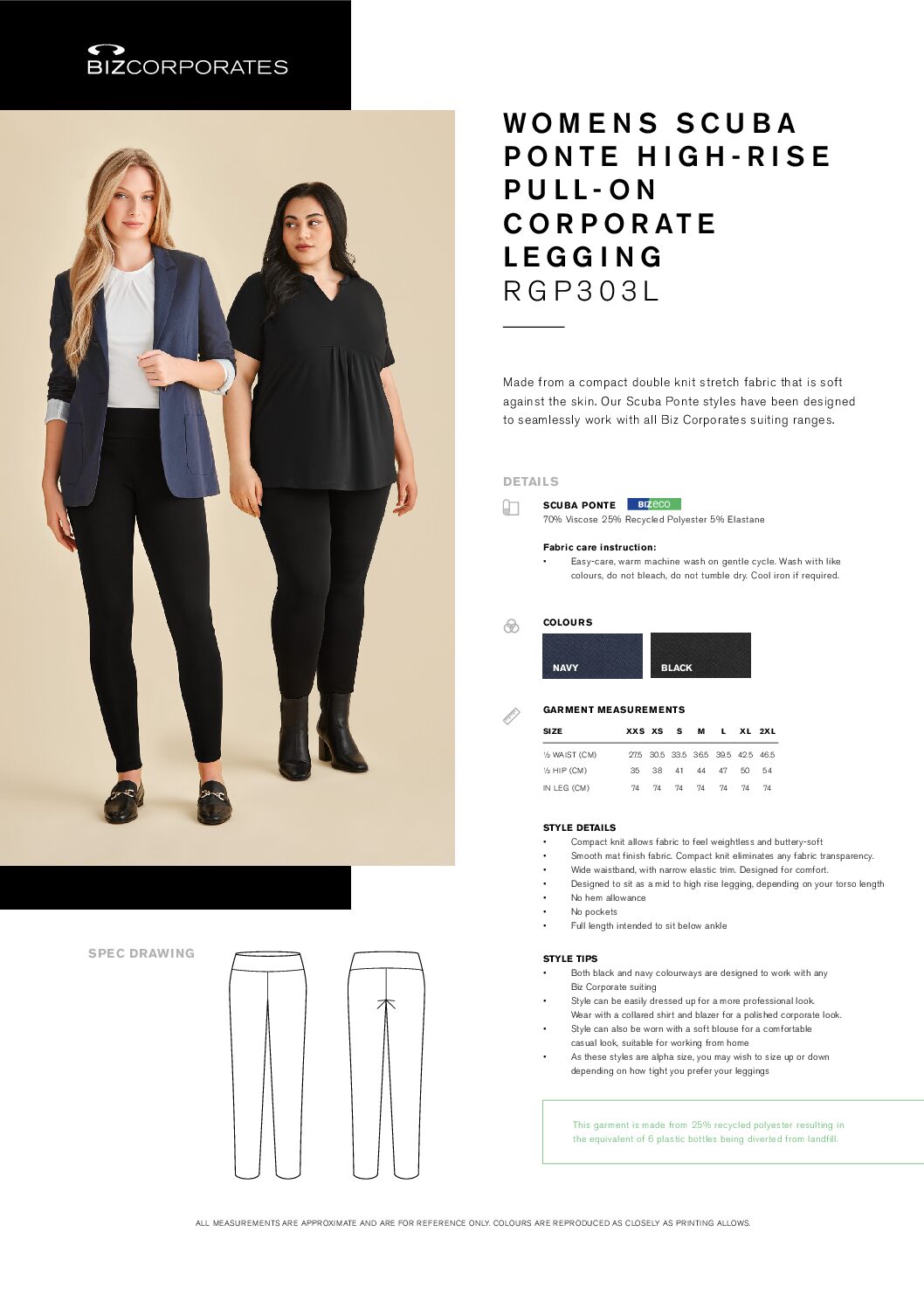 Scuba Ponte Womens High-rise Corporate Legging