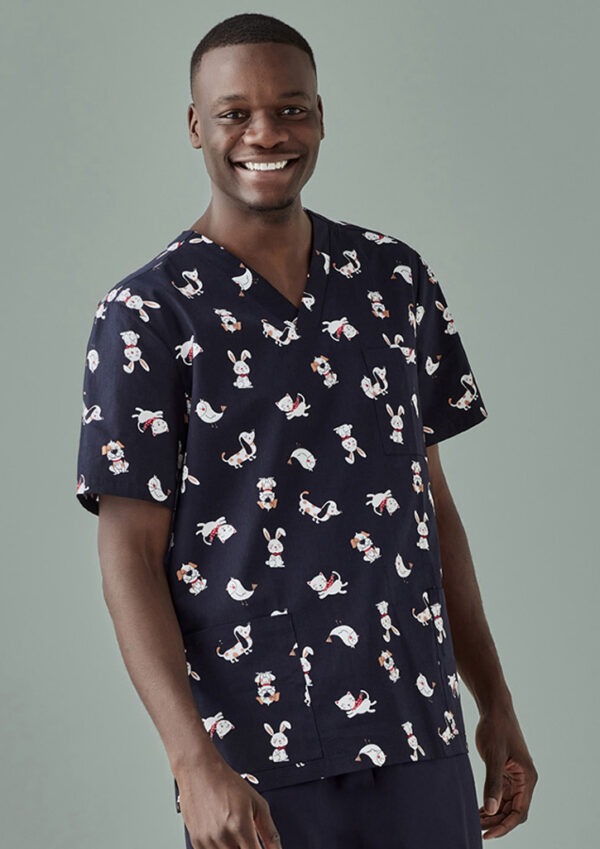 Mens Best Friends Scrub Top - Image 2