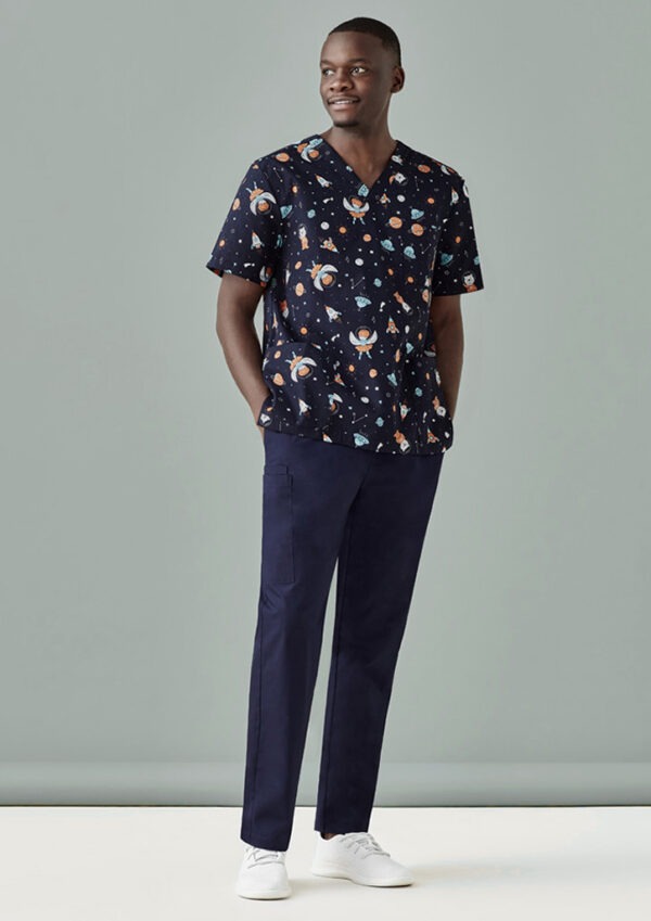 Mens Space Party Scrub Top - Image 2
