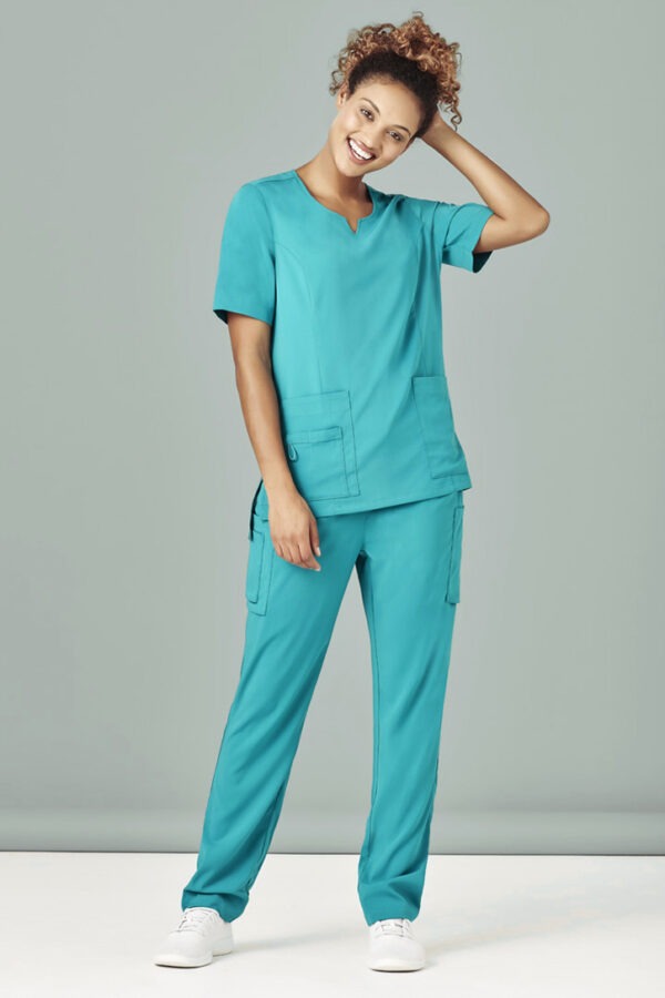 Womens Avery Tailored Fit Round Neck Scrub Top - Image 2