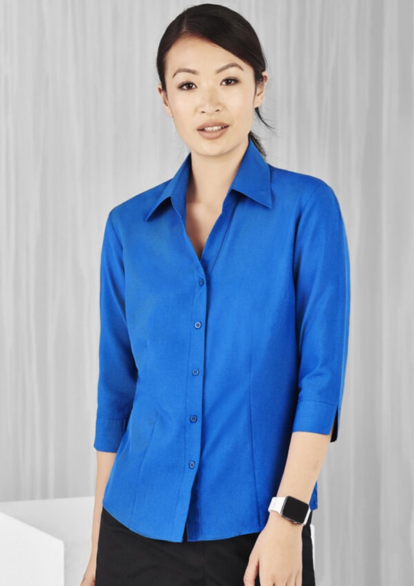 Ladies 3/4 Sleeve Plain Oasis Shirt - Image 2