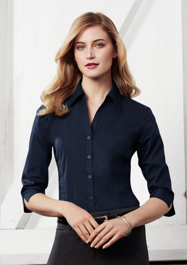 Ladies 3/4 Sleeve Stretch Metro Shirt - Image 2