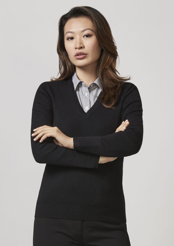 Ladies V Neck Pullover - Image 2