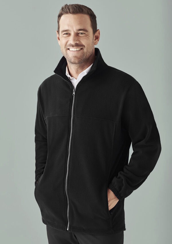 Mens Plain Micro Fleece Jacket - Image 2