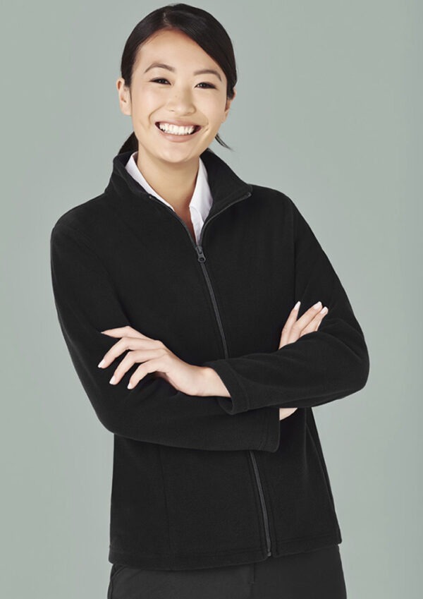Ladies Plain Micro Fleece Jacket - Image 2