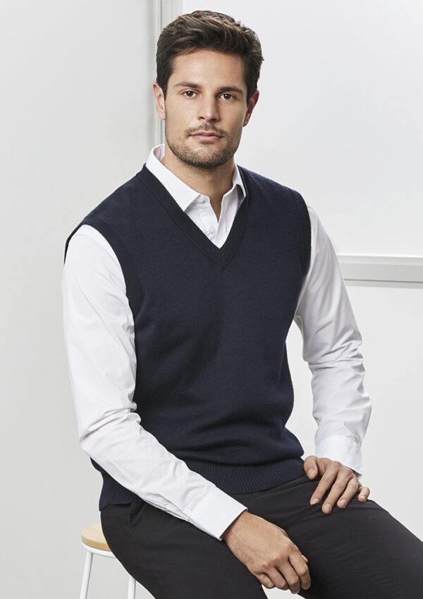 50% Wool 50 % Acrylic Mens Woolmix vest - Image 2