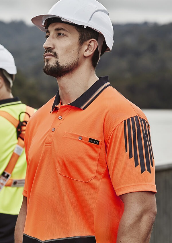 Mens Hi Vis Flux S/S Polo - Image 2