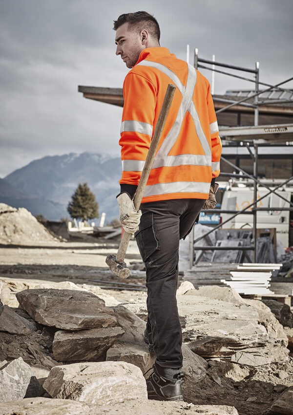 Unisex Hi Vis X Back Rail Jumper - Image 2