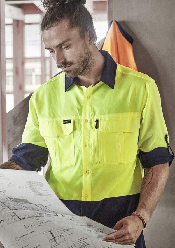 Mens Hi Vis Outdoor L/S Shirt - Image 2
