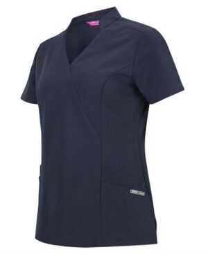 JB's LADIES NU MANDARIN COLLAR SCRUB TOP