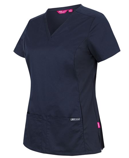 JB's LADIES PREMIUM STRETCH PANEL SCRUB TOP