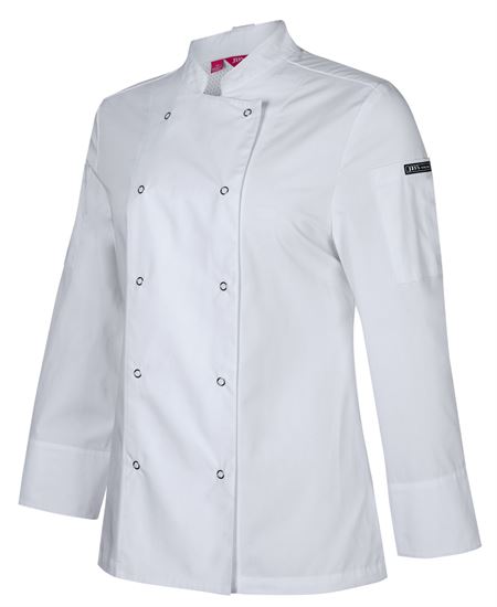 JB's LADIES L/S SNAP BUTTON CHEFS JACKET