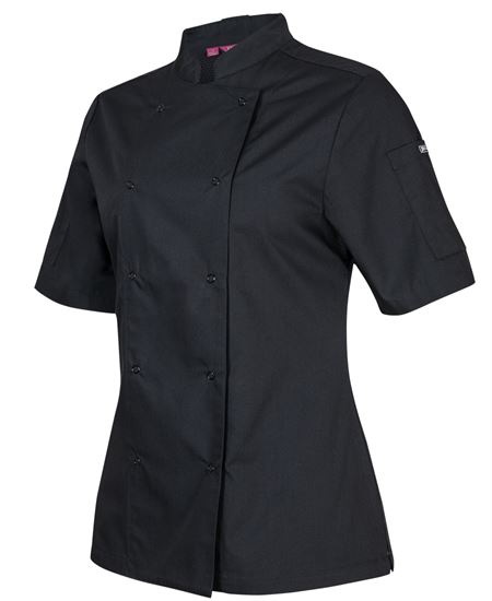 JB's LADIES S/S SNAP BUTTON CHEFS JACKET