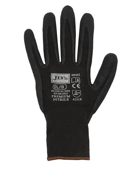 JB's PREIU  NITRILE BRTHABLE GLOVE (12 PK)    08