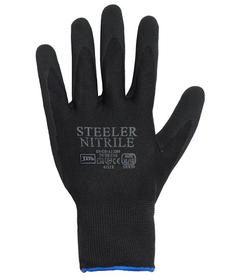 JB's STEELER SANDY NITRILE GLOVE (12PK)     08