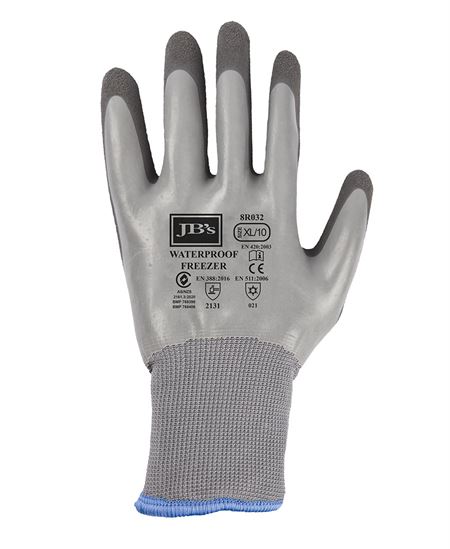 JB's W/PROOF LATEX COAT FREEZER GLOVE 5PK GREY/CHA