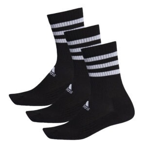 3-Stripes Cushioned Crew Socks 3 Pairs - Black 3-Stripes Cushioned Crew Socks 3 Pairs - Black