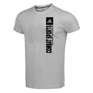 Combat Sports Vertical Tee - Heather Grey/Black
