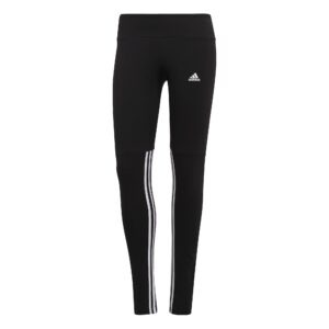 Essentials Cut 3-Stripes Leggings - Black Essentials Cut 3-Stripes Leggings - Black
