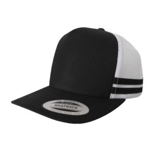 Flexfit Striped Trucker Mesh Cap - Black Flexfit Striped Trucker Mesh Cap - Black