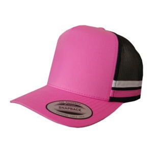 Flexfit Striped Trucker Mesh Cap - Pink Flexfit Striped Trucker Mesh Cap - Pink