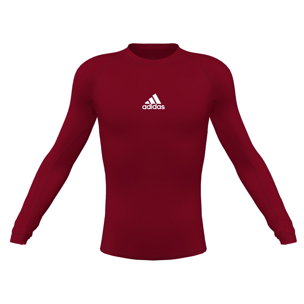 Youth Techfit Longsleeve Compression Top - Burgund