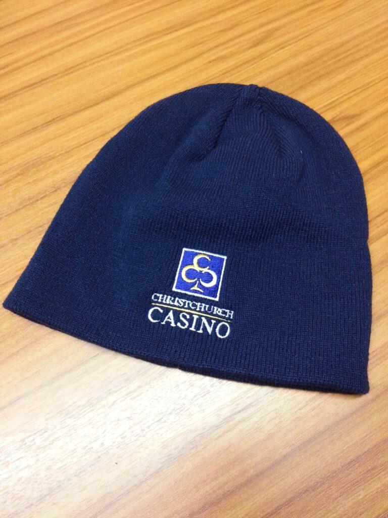 embroidered beanie