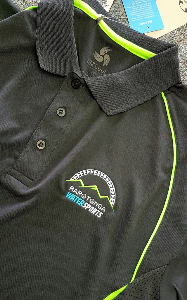 polo shirt with embroidery on right chest