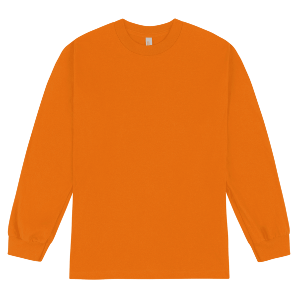 American Apparel Heavyweight Cotton Unisex Long Sl Orange
