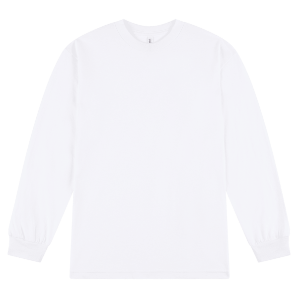 American Apparel Heavyweight Cotton Unisex Long Sl White