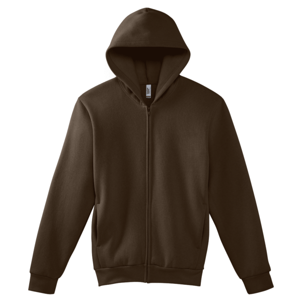 American Apparel Reflex Fleece Unisex Full Zip Hoo Brown