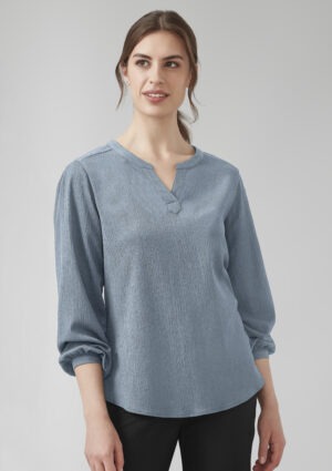 Womens Ruche Long Sleeve Blouse