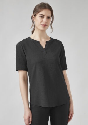 Womens Ruche Short Sleeve Blouse