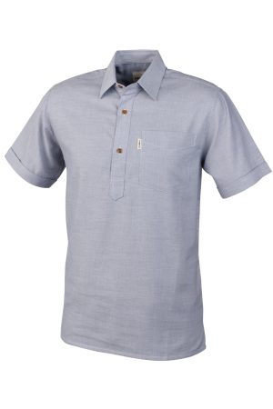 Legend Mens Neat Check Short Sleeve Shirt 0500 - Legend Men's Neat Check Navy Blue