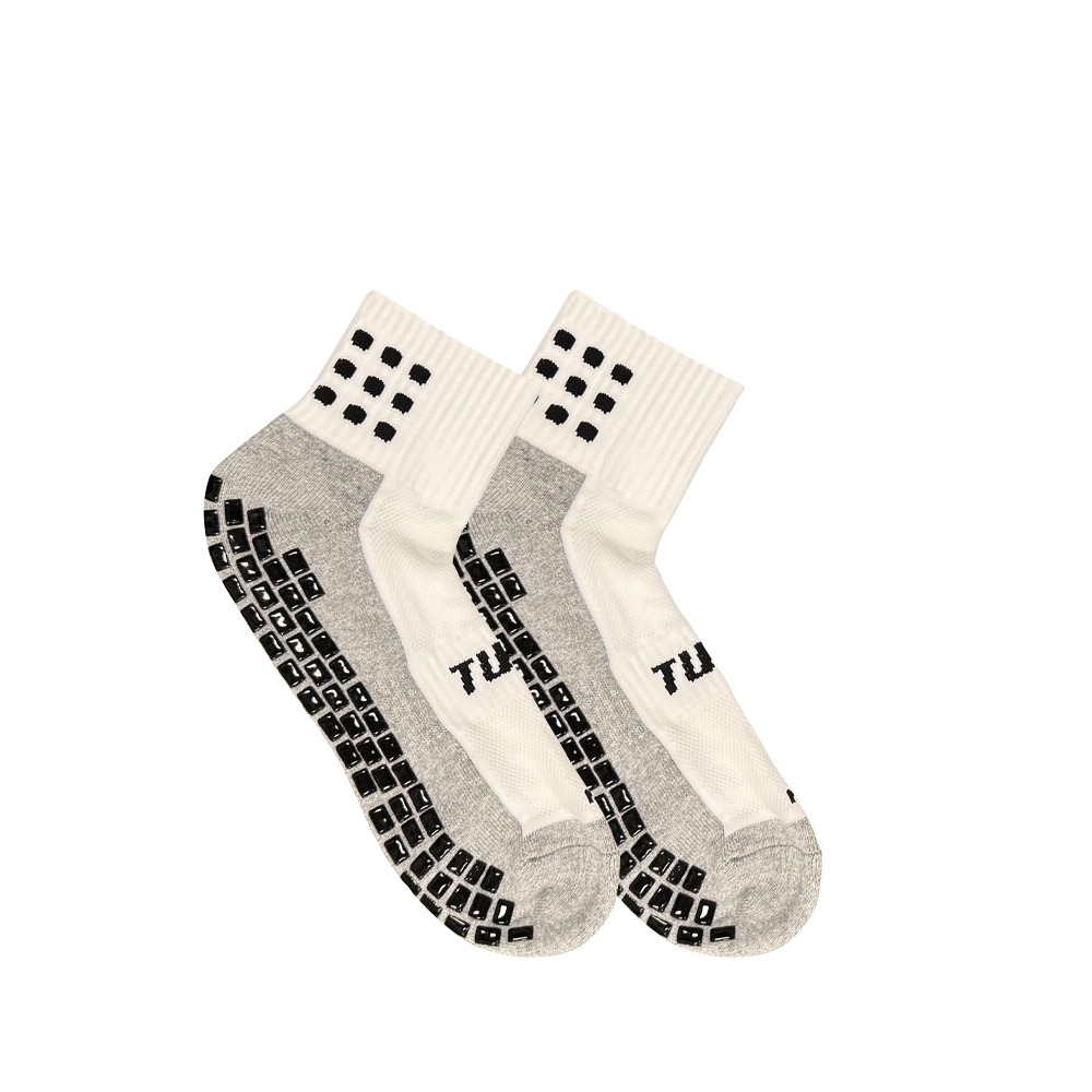 Tuff Quarter Grip Socks - White Tuff Quarter Grip Socks - White